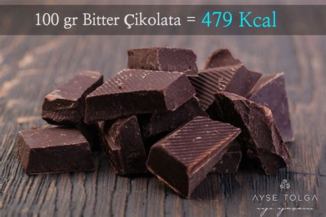 bitter çikolatada kaç kalori var